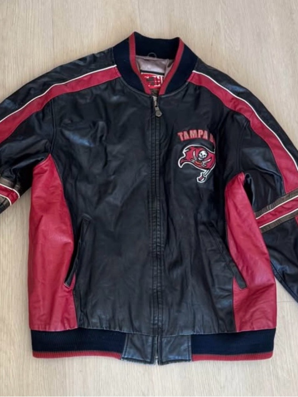 Tampa Bay Buccaneers Black & Red Bomber Jacket
